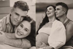 Claudia está mostrando a barriga nas redes sociais