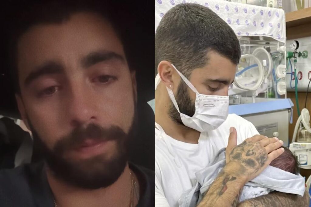 Após alta hospitalar, Pedro Scooby mostra a chegada da filha Aurora em casa: “Muito feliz”