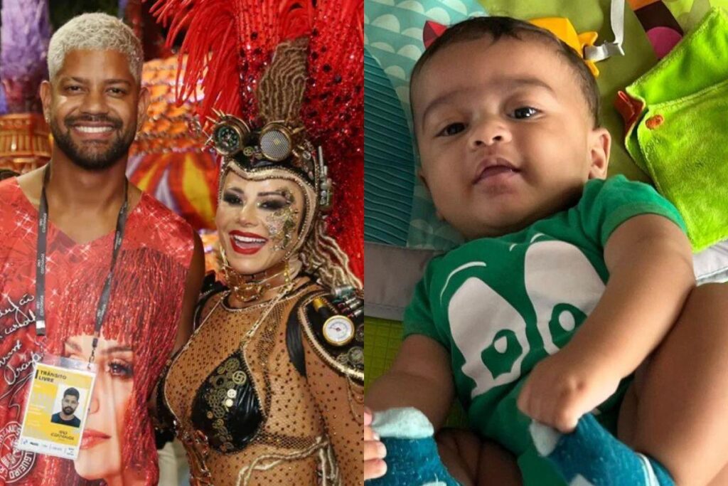Viviane Araujo e Guilherme Militão na Sapucaí