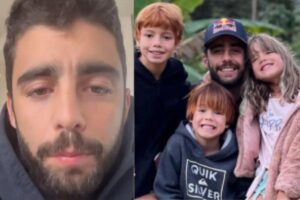 Pedro Scooby mostra Carnaval com os filhos