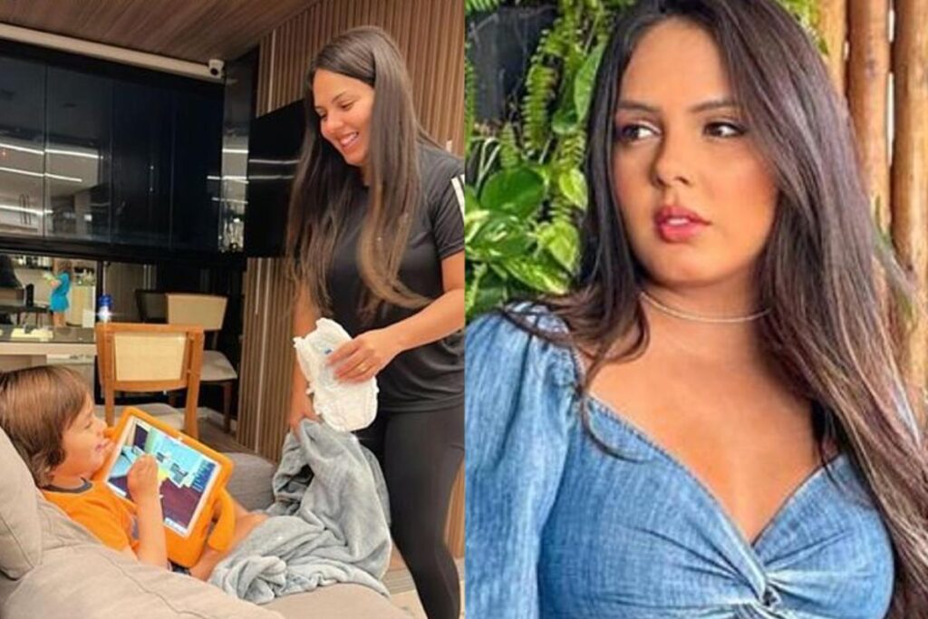 Influencer é criticada por fazer com que filho de 4 anos ainda use fraldas