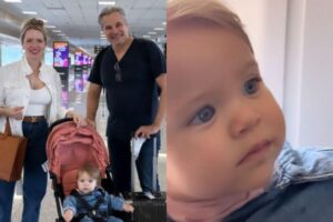 Chiara no aeroporto indo para Buenos Aires