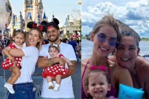 Virginia leva filhas para passeio na Disney