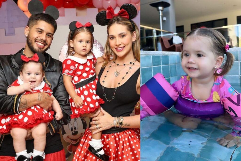 Maria Alice apareceu na piscina
