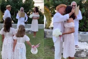 Bruce Willis e a esposa renovaram os votos de casamento