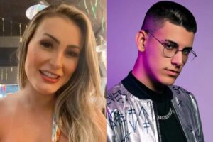 Andressa Urach ao lado do filho mais velho