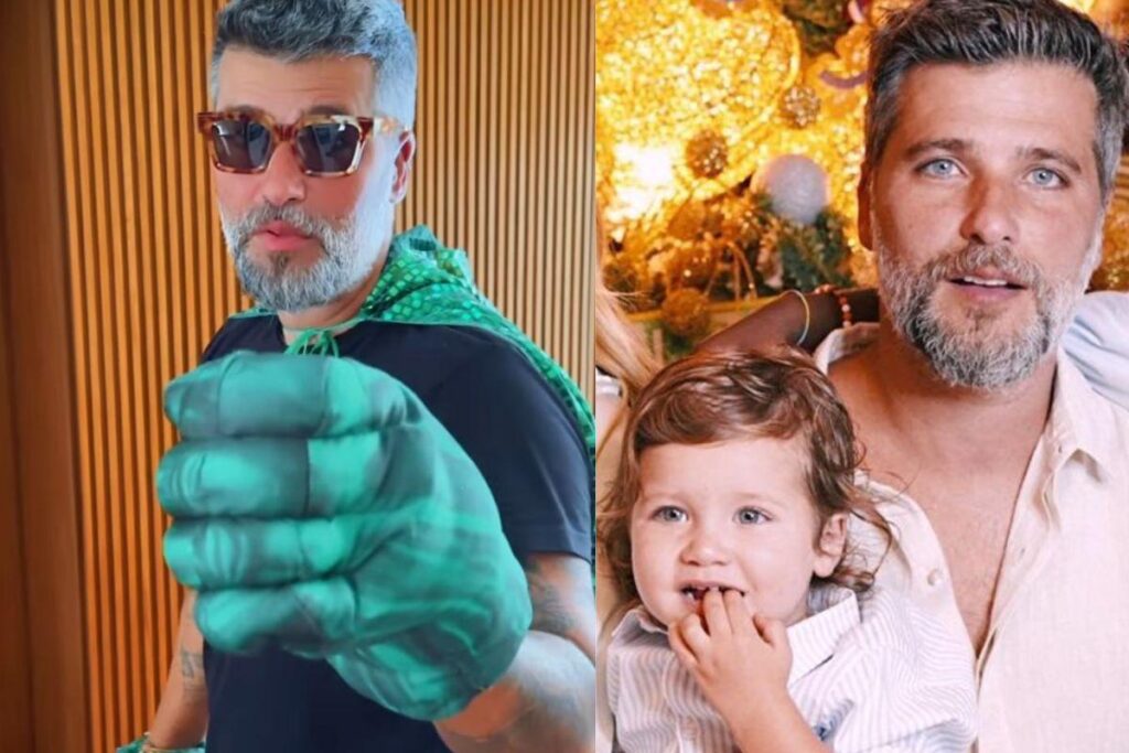 Bruno Gagliasso faz surpresa para o filho na escola