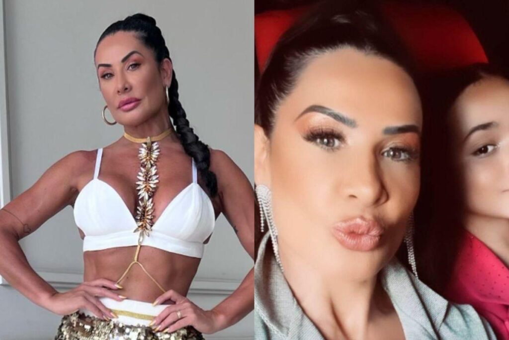 Scheila ao lado da filha, Giulia