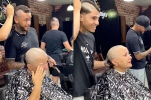 O filho homenageou a mãe