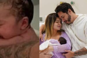 Foto em que Viih Tube mostrou o rosto de Lua pela primeira vez