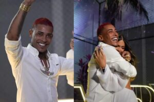 Mc Poze e Isabelly momentos antes da revelação