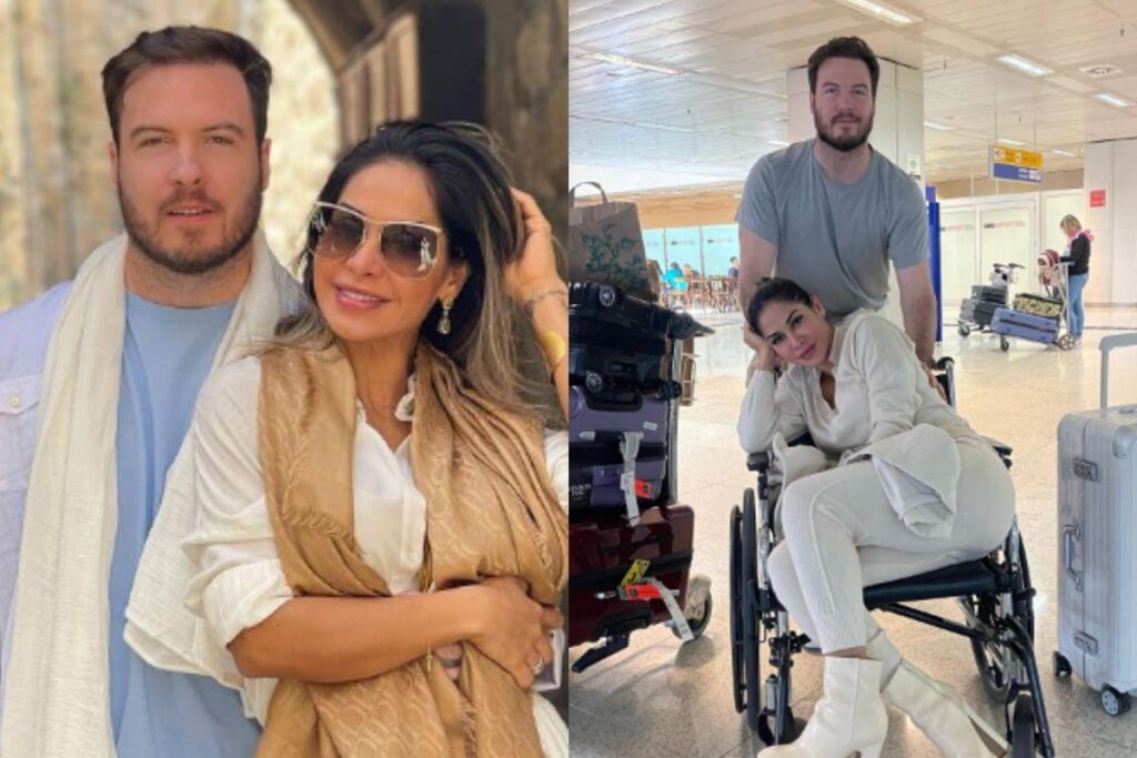 Maíra surgiu usando cadeira de rodas