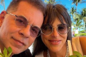 Leandro com a filha Pietra e a esposa