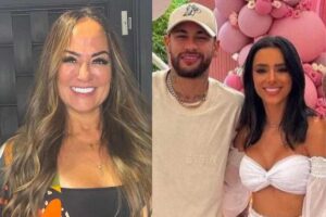 Mãe de Neymar não foi ao aniversário da nora, Bruna Biancardi, após briga familiar