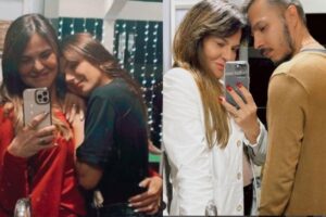 Mãe de Isis Valverde aparece ao lado do namorado 24 anos mais novo