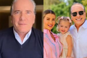Roberto Justus ao lado da família