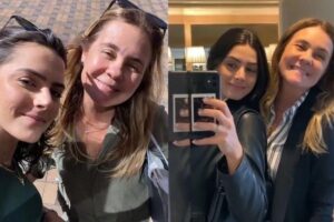 Menina surpreende ao mostrar que a sua sogra é Adriana Esteves.
