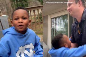 Garoto de 6 anos tem reação eufórica ao saber que foi oficialmente adotado