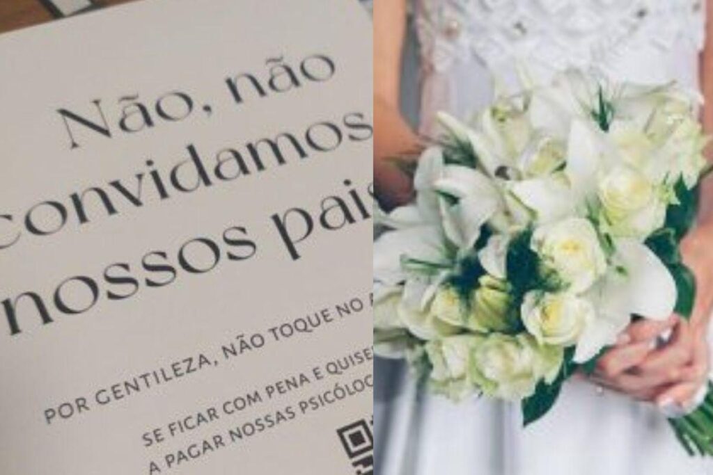 O casal optou por não convidar os pais