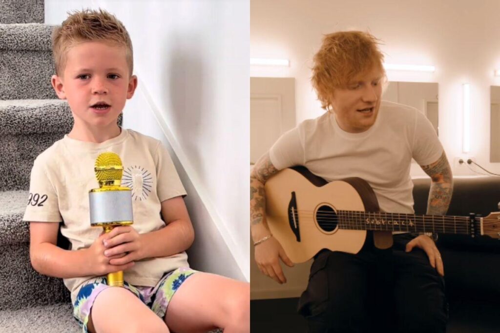 Fã de Ed Sheeran recebe presente do cantor após convidá-lo para seu aniversário de 6 anos