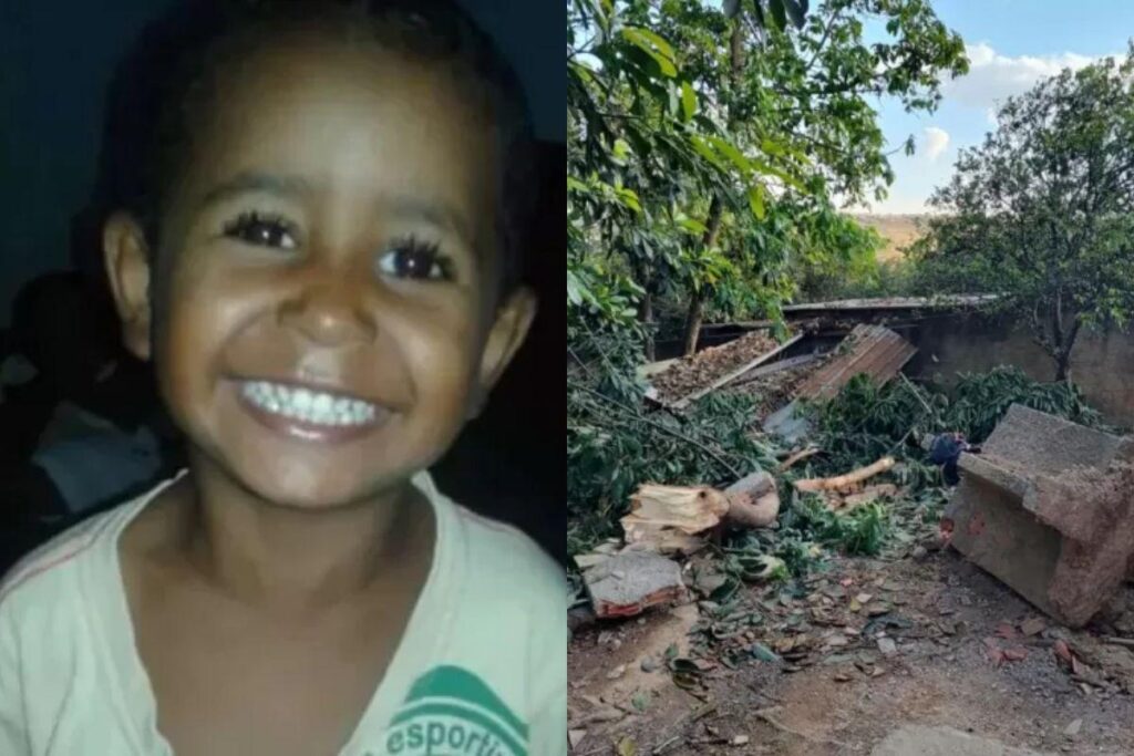 O menino morreu após ser atingido por uma caixa d’água