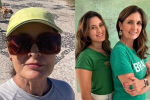 Fátima Bernardes curte as férias na praia com a filha, Beatriz Bonemer