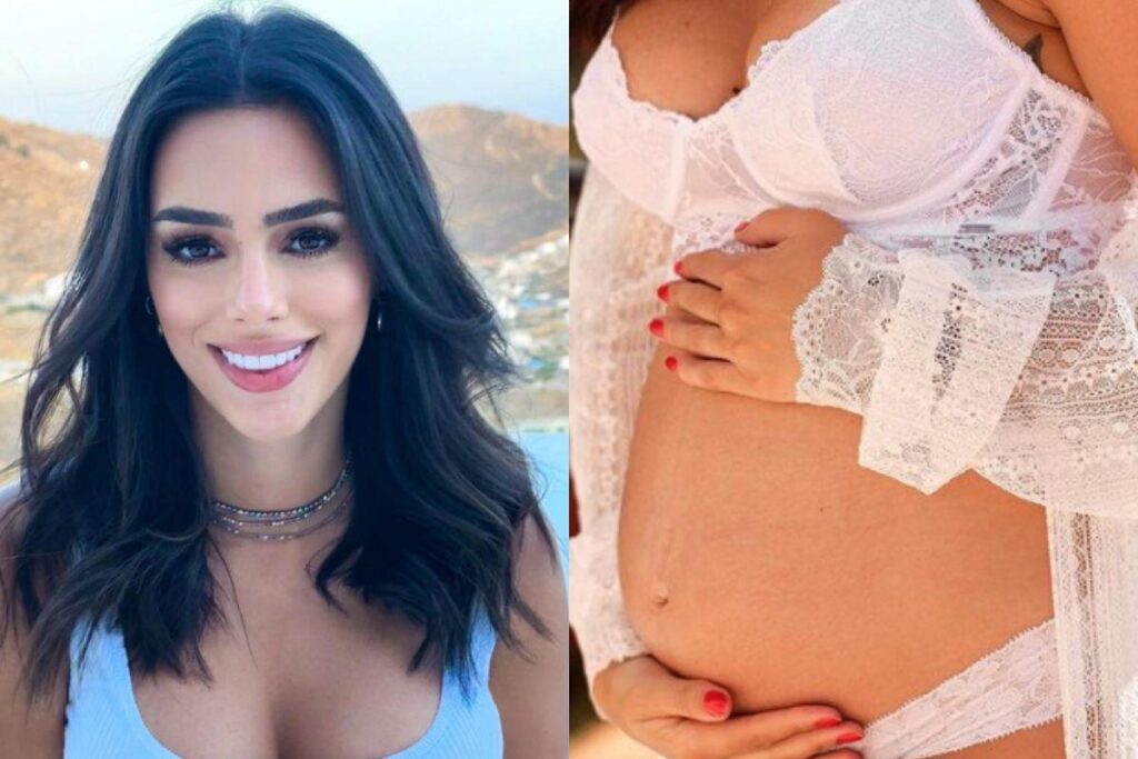 Influencer postou uma sequência de cliques exibindo a barriga de mais de três meses depois do anúncio da gravidez