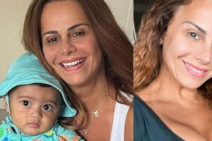 Viviane Araújo sempre compartilha o dia a dia com Joaquim