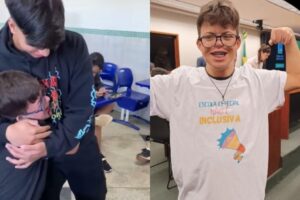 Colegas surpreendem com carrinhos amigo com Down em seu aniversário de 18 anos