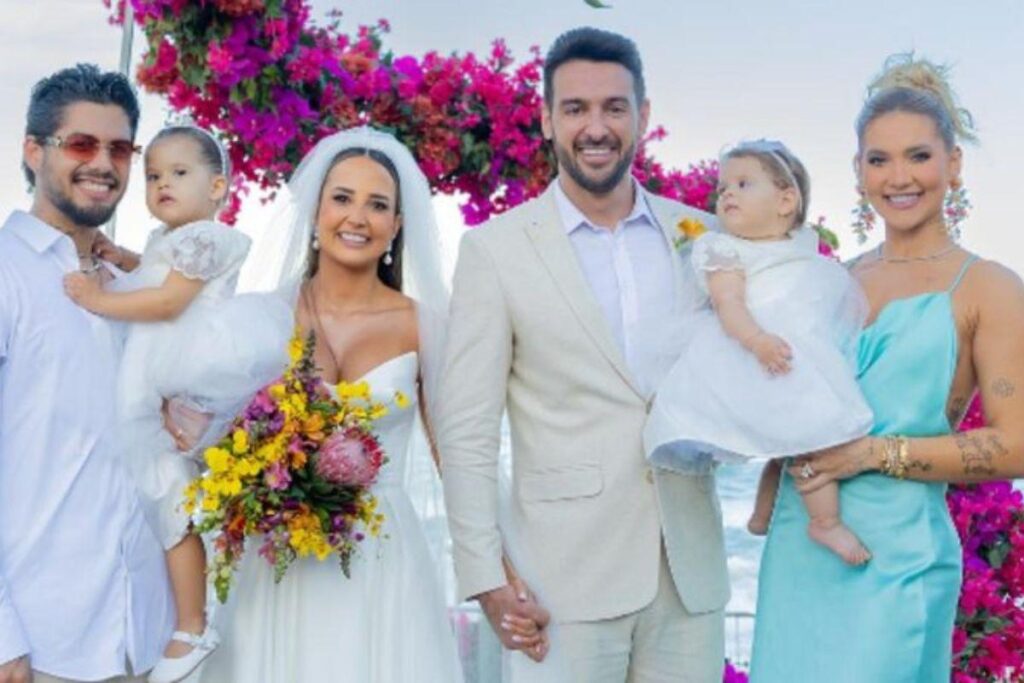 Virginia no casamento da prima