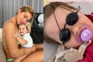 Virginia mostra filha fazendo laser no bumbum