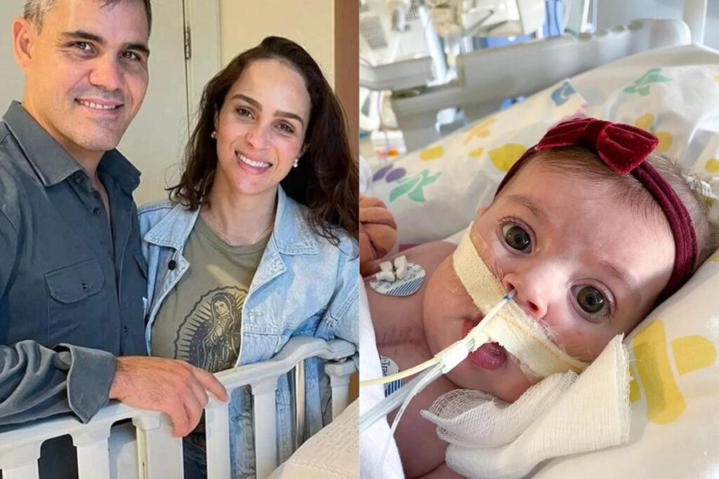 Maria Guilhermina é filha de Letícia e Juliano Cazarré e nasceu com a Anomalia de Ebstein