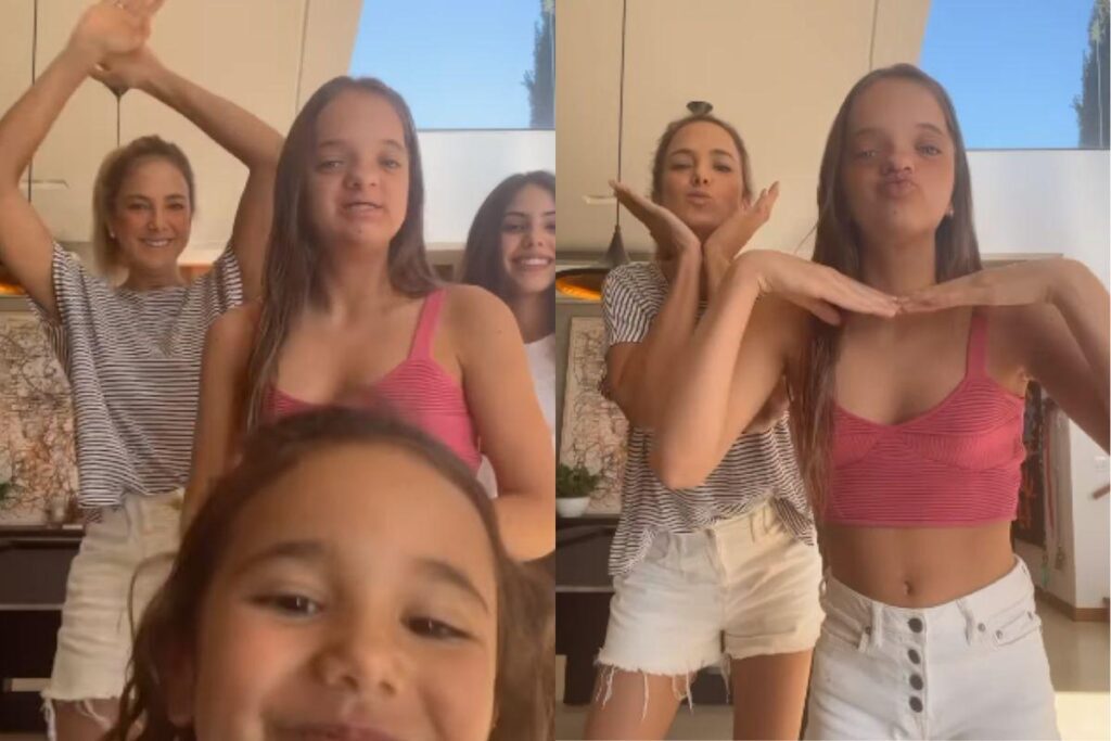 Cesar Tralli, Ticiane e as filhas da apresentadora