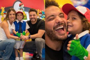 Os filhos do cantor reunidos