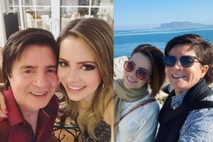 Sandy compartilhou uma foto com o pai no Instagram para desejar feliz aniversário