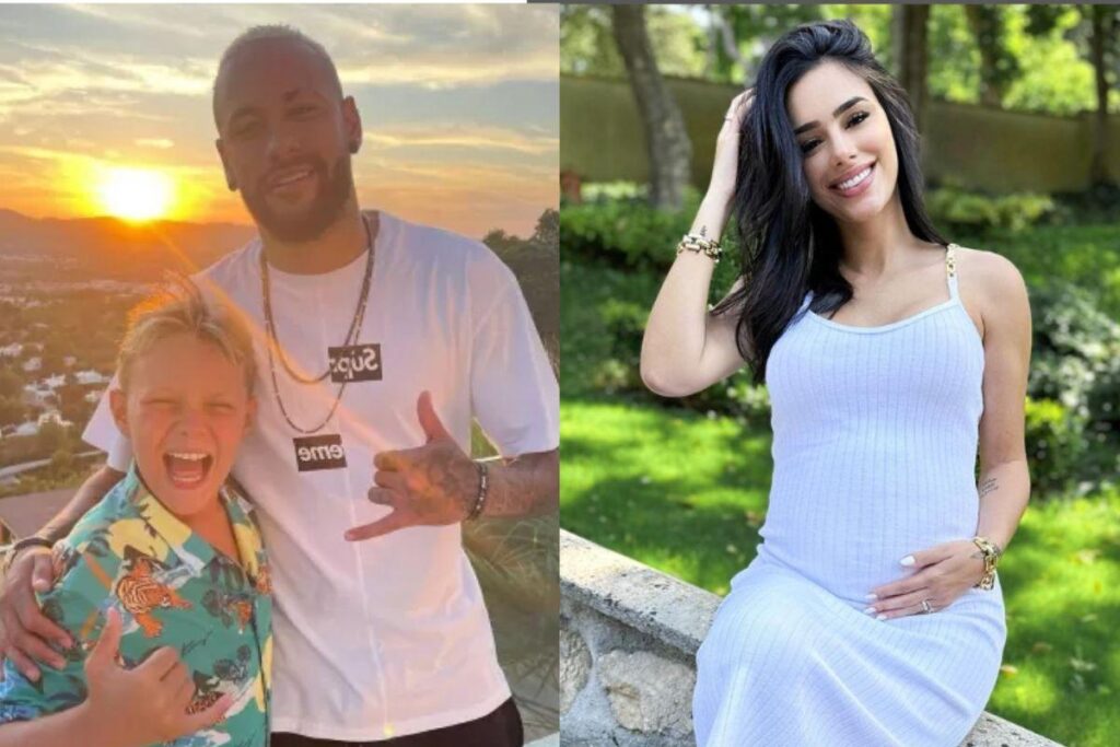 Bruna Biancardi mostra momento com filho de Neymar