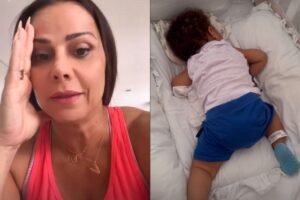 Viviane explicou que o filho nunca tinha vomitado como dessa vez