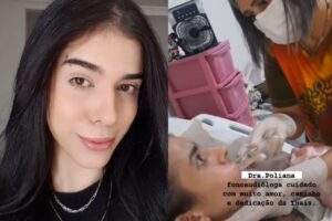 A mãe de Thais mostrou a evolução da filha