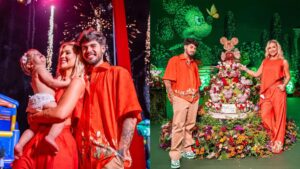 Virginia não pediu presentes para convidados de festa de 1 ano de Maria Flor