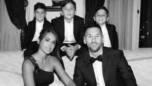Messi e esposa