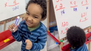 Devan tem 2 anos e já resolve problemas matemáticos