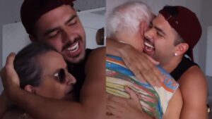 Pedro Sampaio faz surpresa emocionante e presenteia avós com apartamento novo: “Chorei”