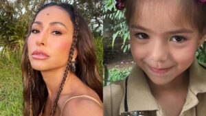 Sabrina Sato faz penteado maluco na filha