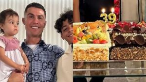 O jogador comemorou o aniversário de forma simples