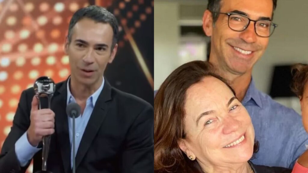 Cesar Tralli e a mãe