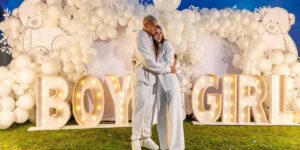 Richarlison compartilha fotos do chá revelação de seu filho com Amanda Araújo