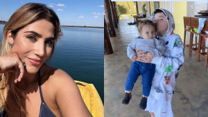 Jéssica Beatriz mostra netos de Leonardo se divertindo na Fazenda Talismã
