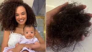 Lucy Ramos se assusta com queda de cabelo após nascimento de sua filha Kyara: “Sei que faz parte”