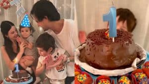 Sthefany Brito improvisa aniversário de um ano do filho após emergência de saúde