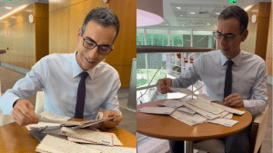 César Tralli se emociona ao reler cartas para a mãe, que faleceu em acidente aéreo: “Gratidão infinita”